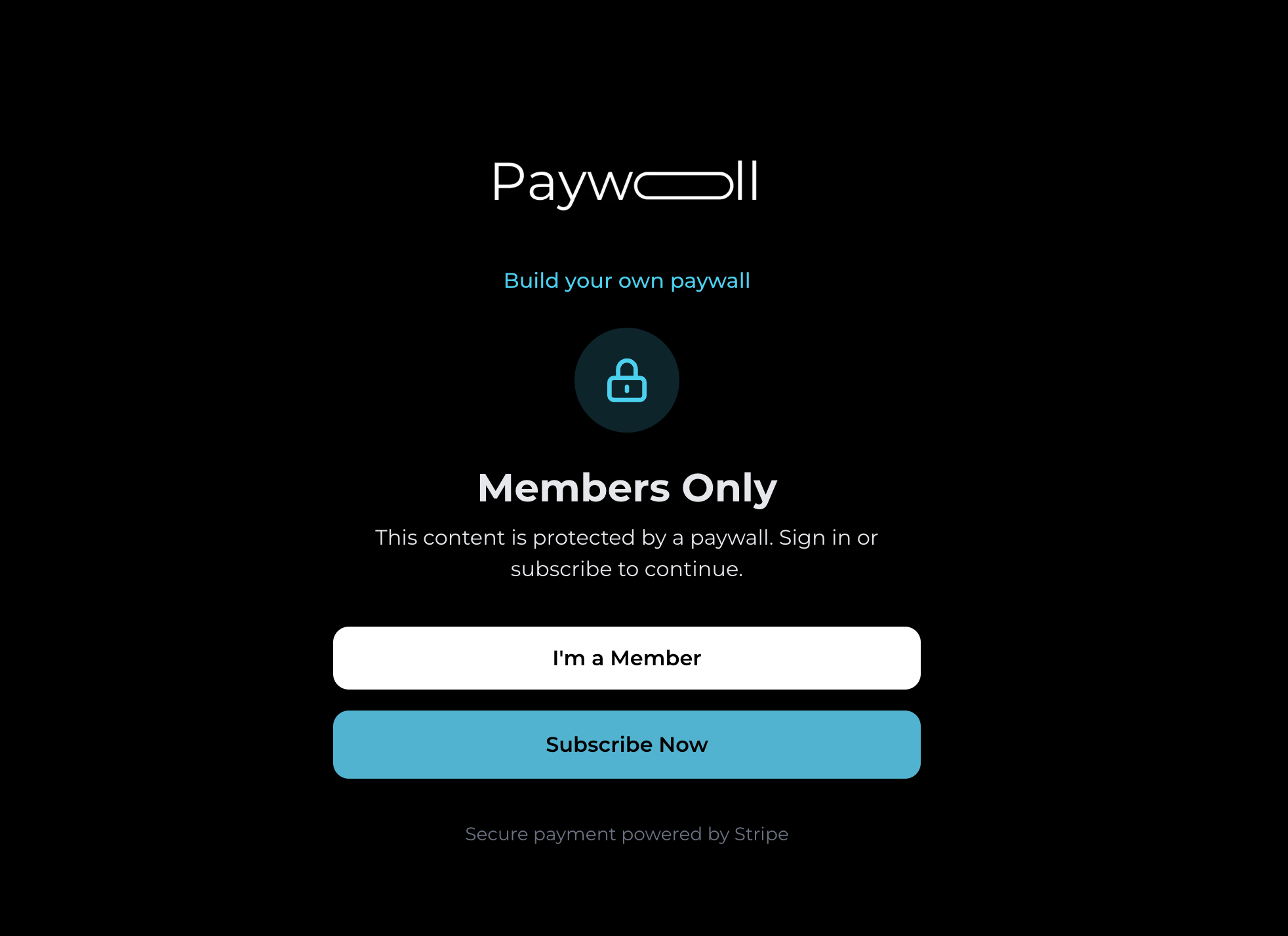 Paywall dashboard showing content creation and management
